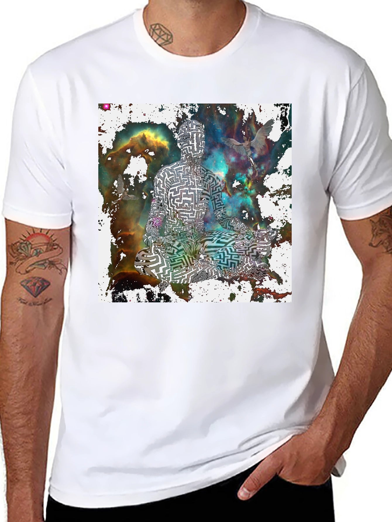 Maze Man Meditating T-Shirt