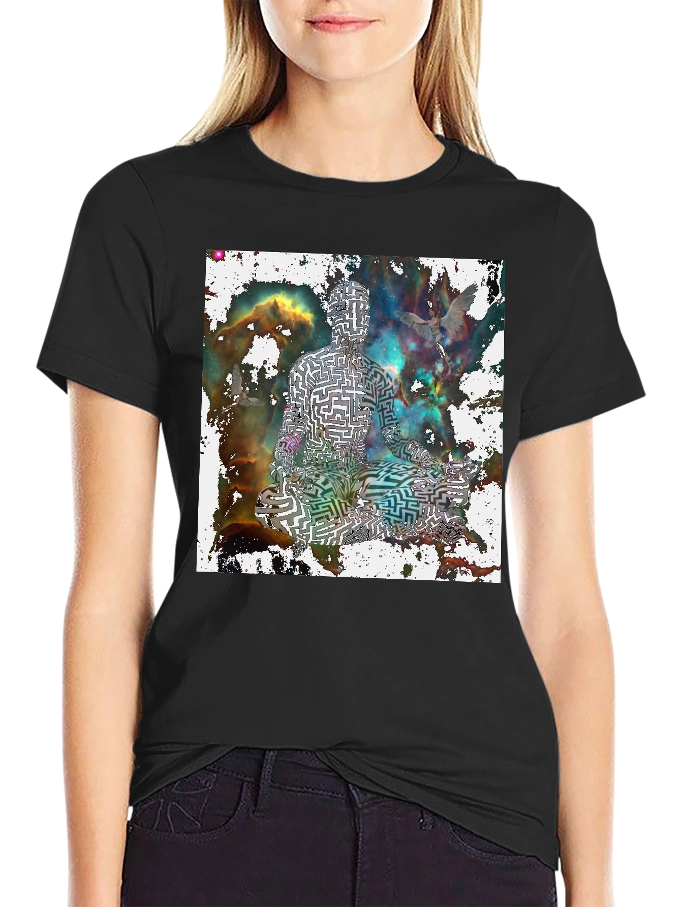 Maze Man Meditating T-Shirt