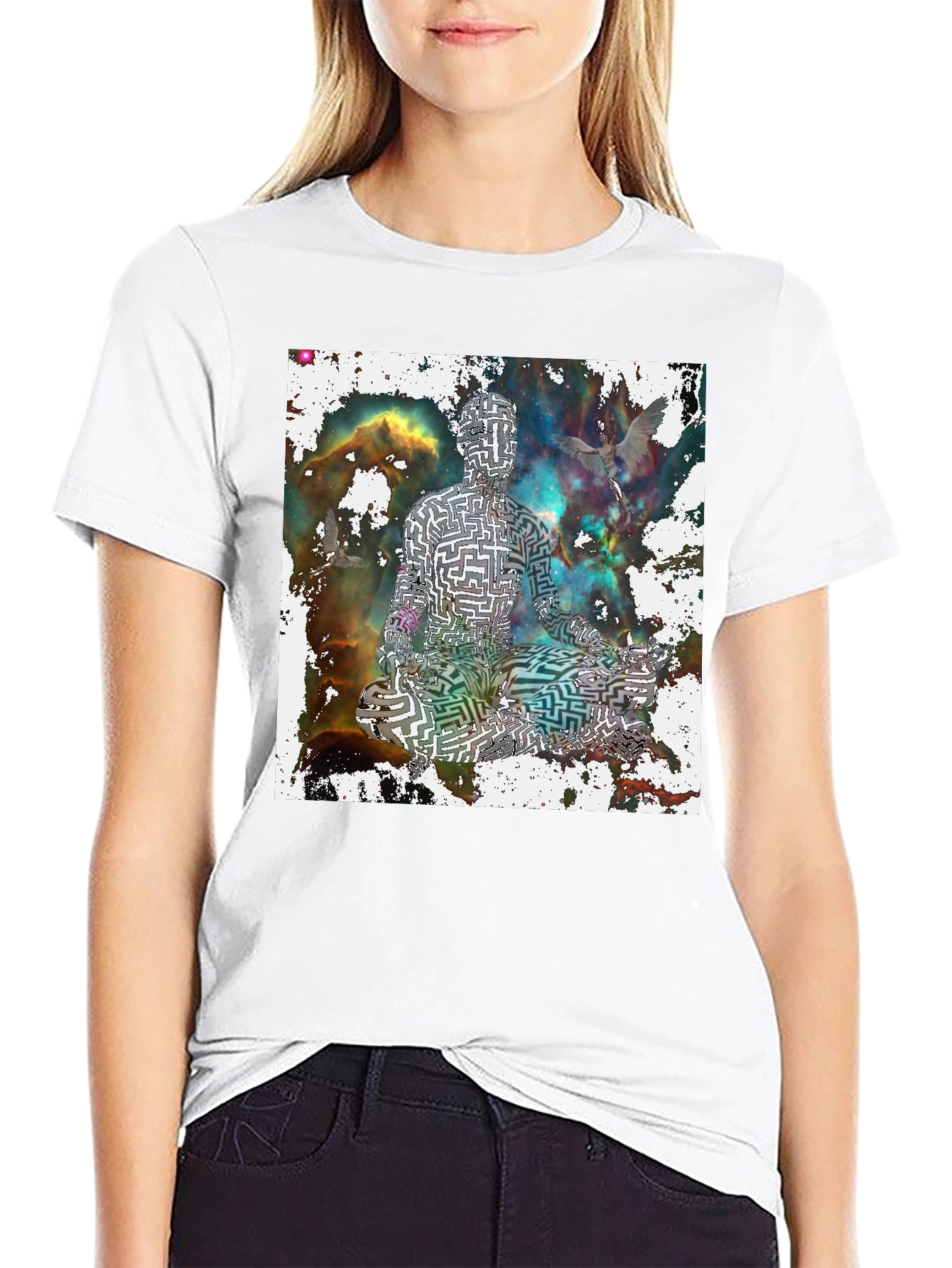 Maze Man Meditating T-Shirt