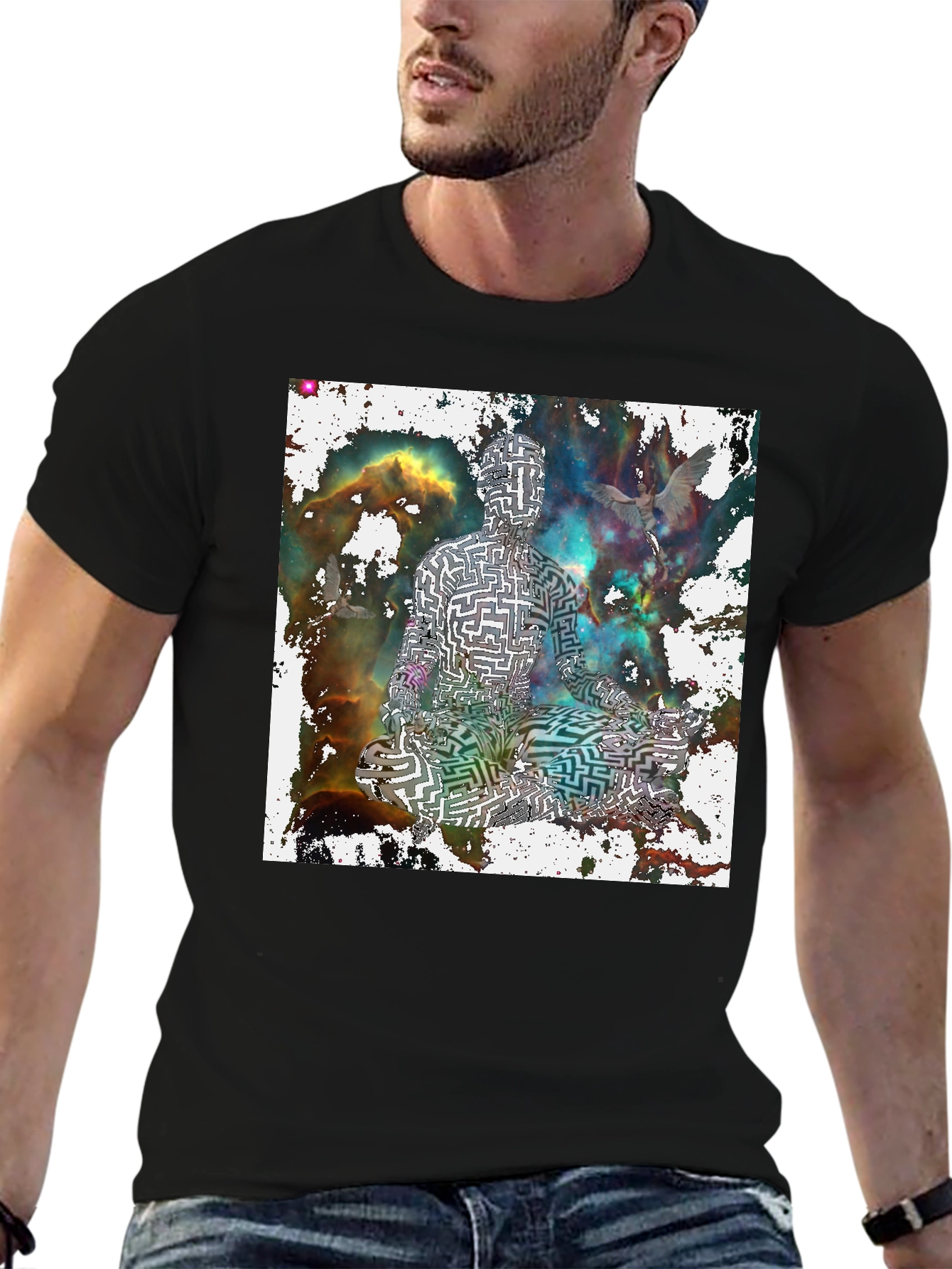 Maze Man Meditating T-Shirt