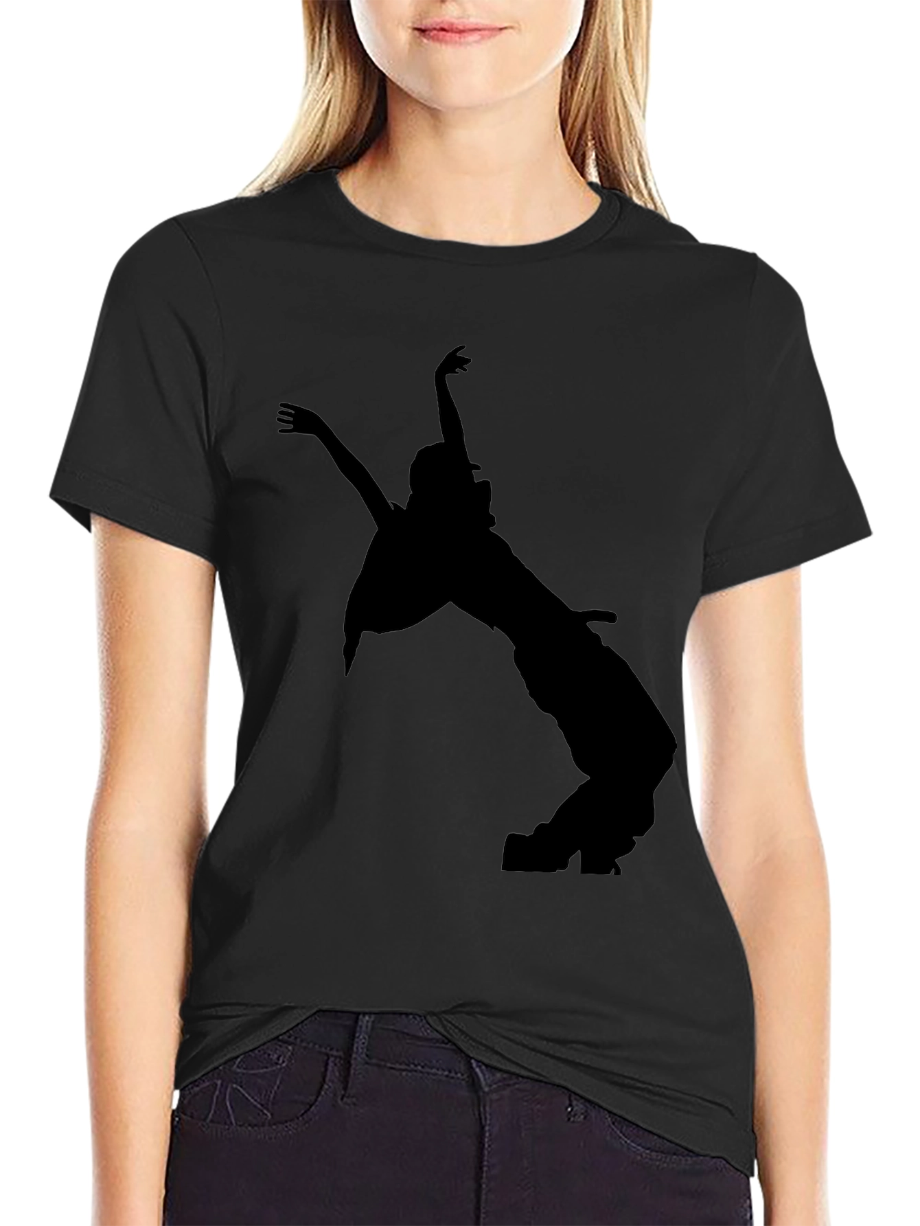 Silhouette Dancer Graphic Black T-Shirt