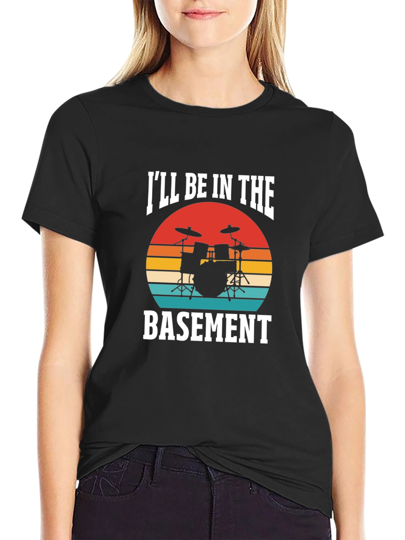 Ill Be In The Basement Drummer T-Shirt