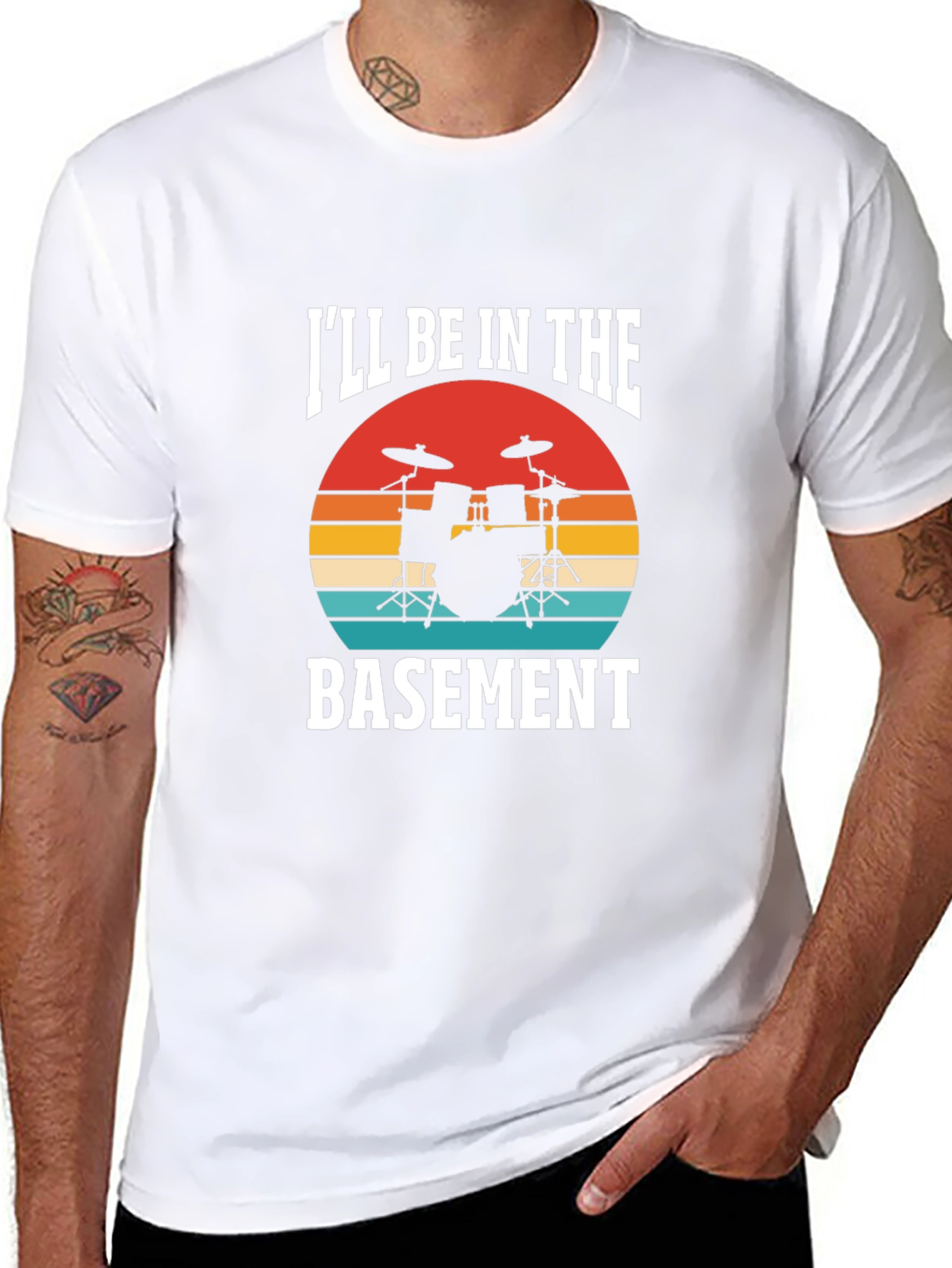 Ill Be In The Basement Drummer T-Shirt