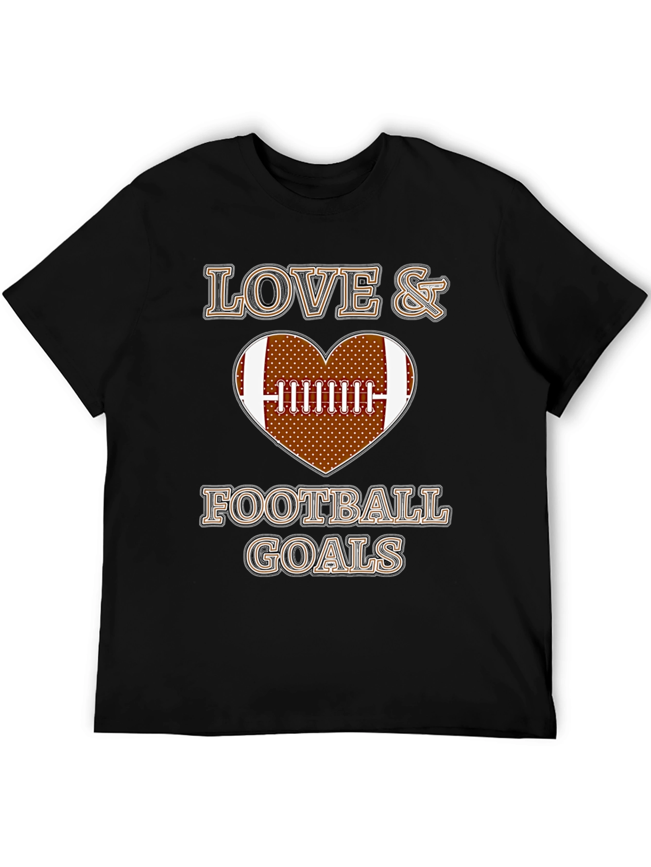 Love & Football Goals Graphic T-Shirt