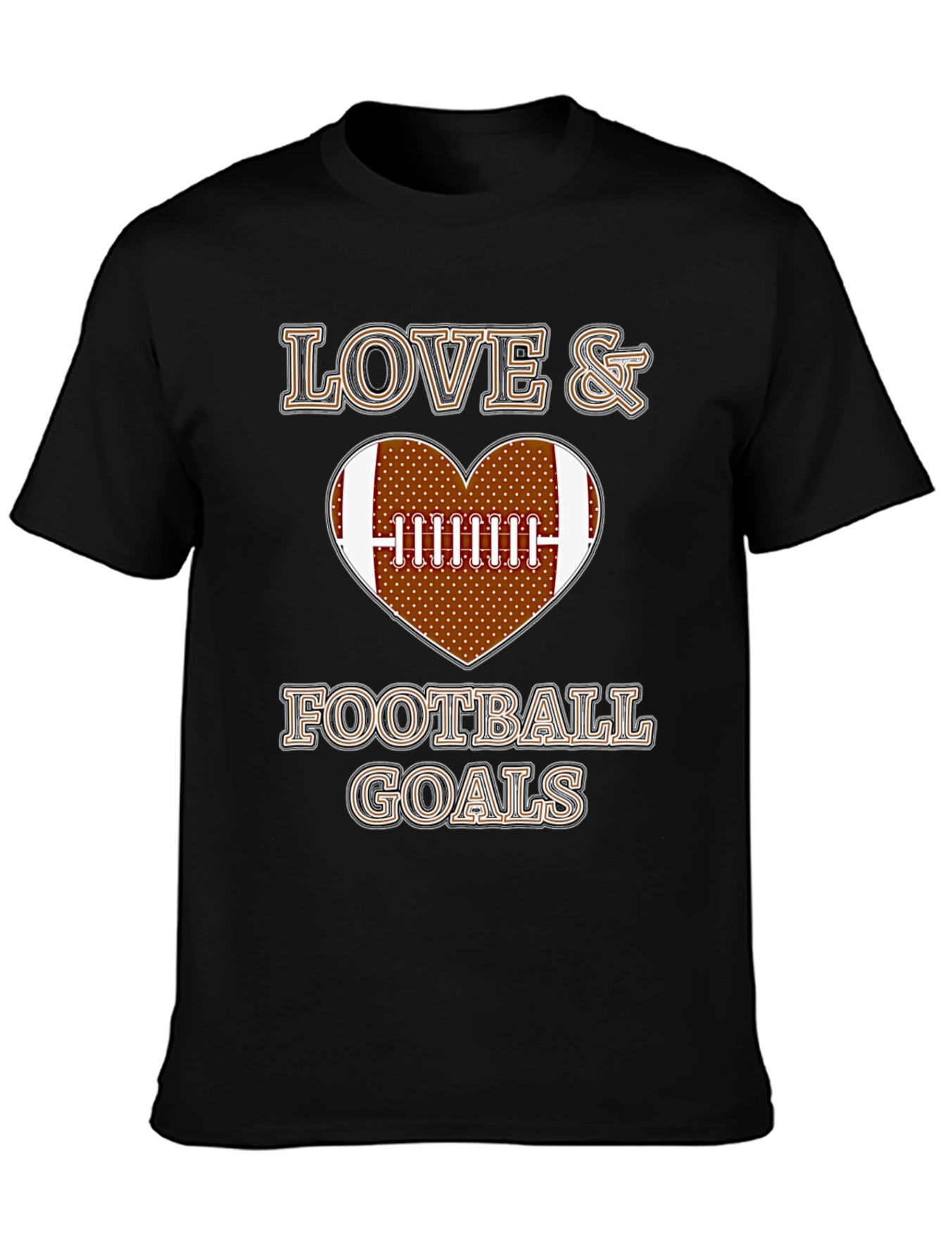Love & Football Goals Graphic T-Shirt