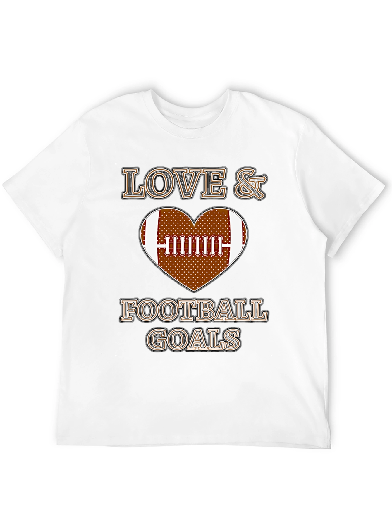Love & Football Goals Graphic T-Shirt