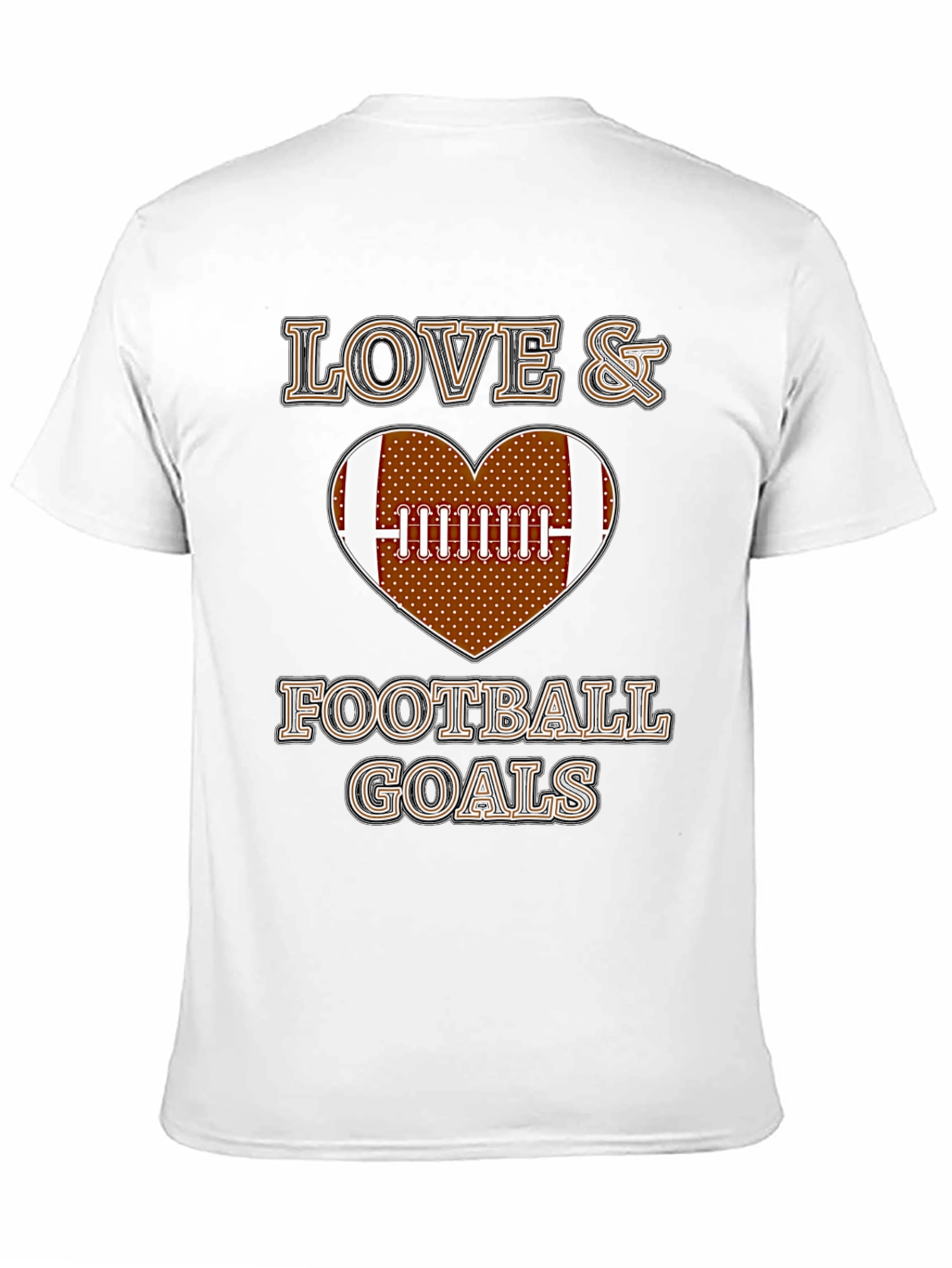 Love & Football Goals Graphic T-Shirt