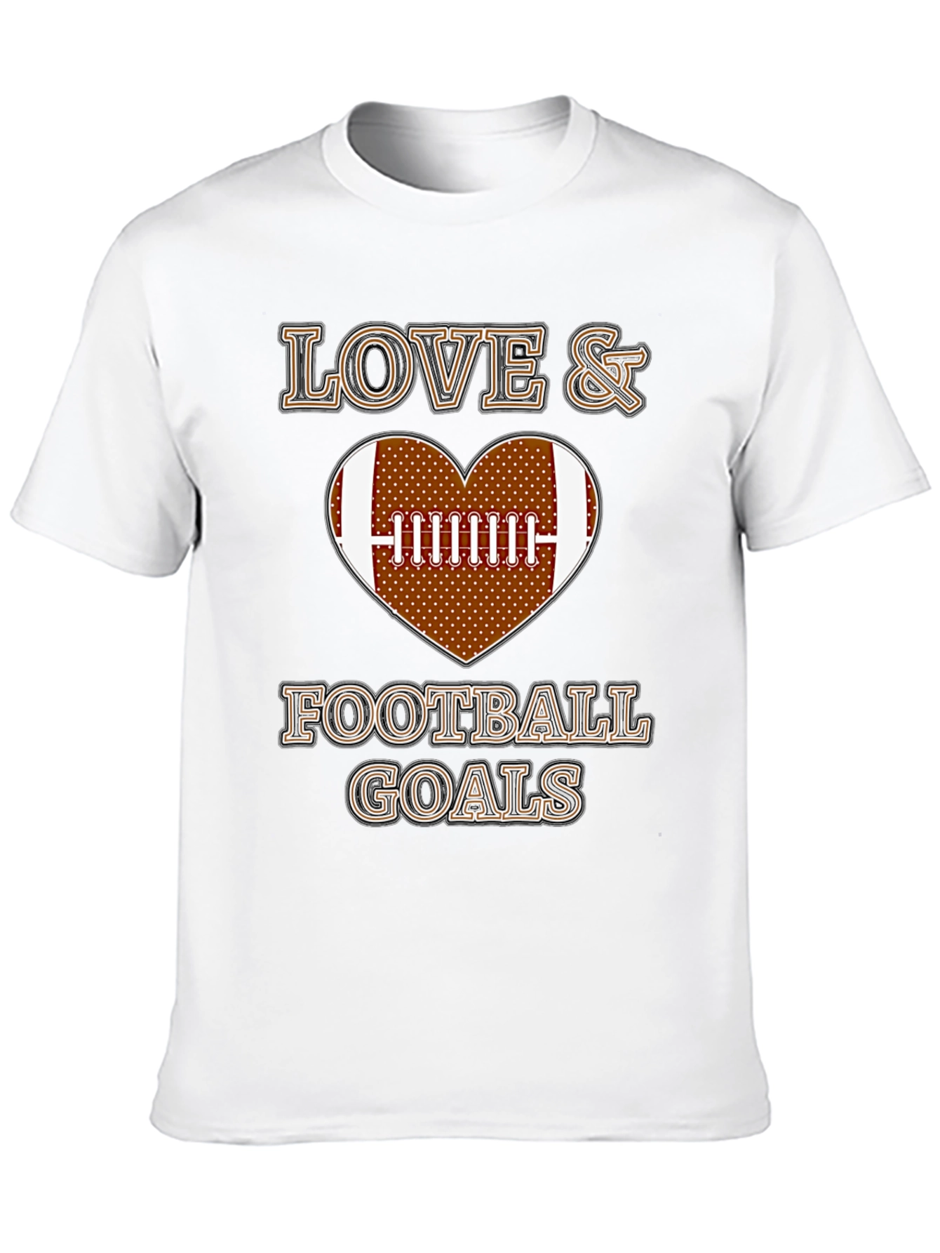 Love & Football Goals Graphic T-Shirt