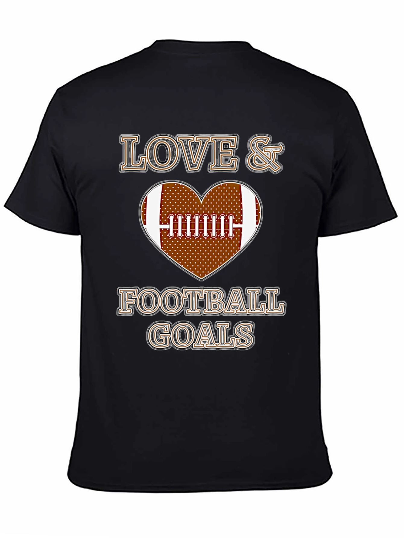Love & Football Goals Graphic T-Shirt