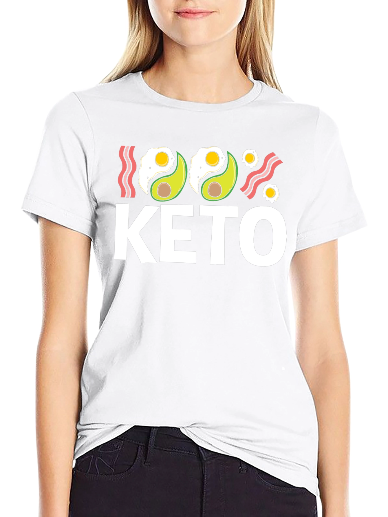 Keto Diet T-Shirt - Avocado and Eggs