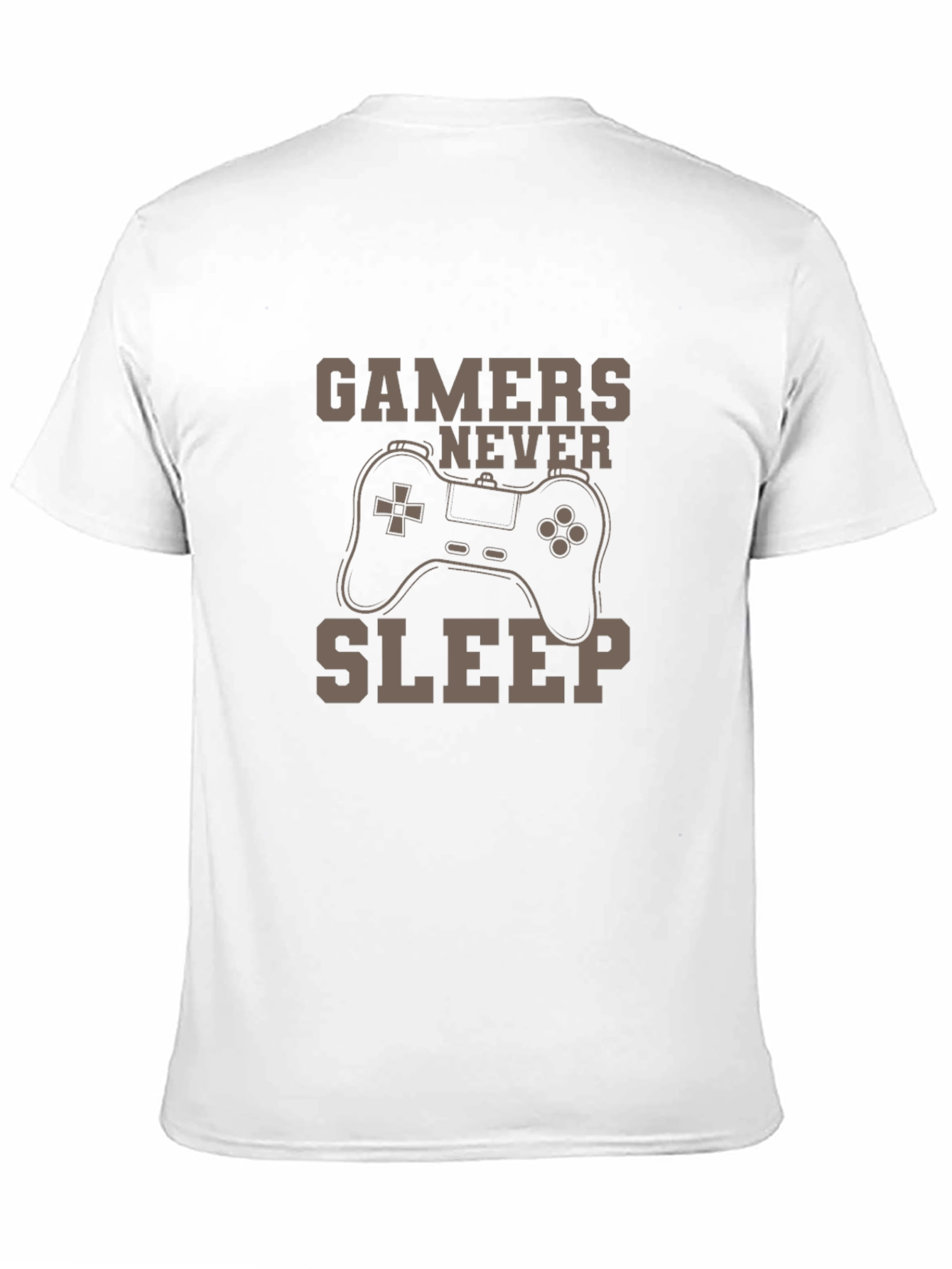 Gamers Never Sleep T-Shirt - Black Cotton Graphic Tee