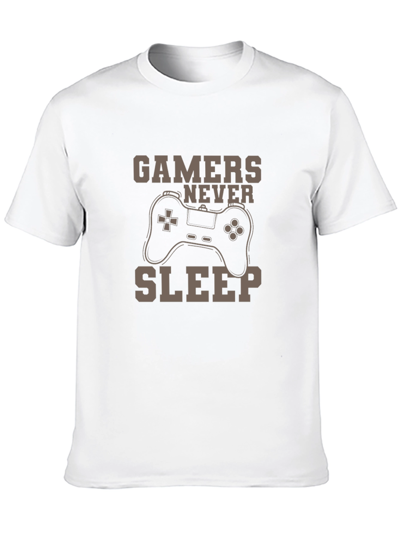 Gamers Never Sleep T-Shirt - Black Cotton Graphic Tee