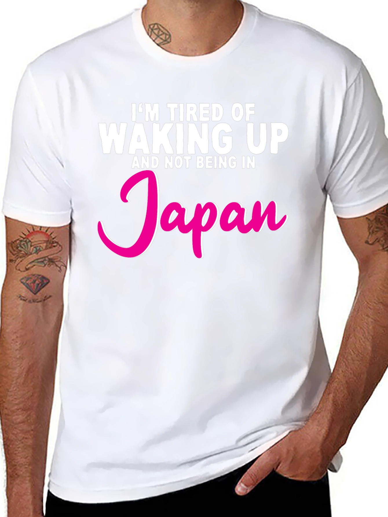 Tired of Waking Up Japan Graphic T-Shirt