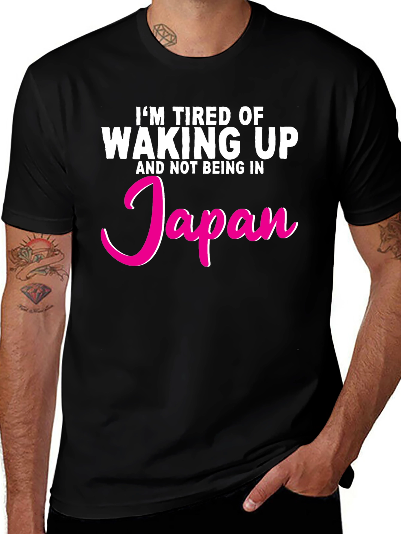 Tired of Waking Up Japan Graphic T-Shirt