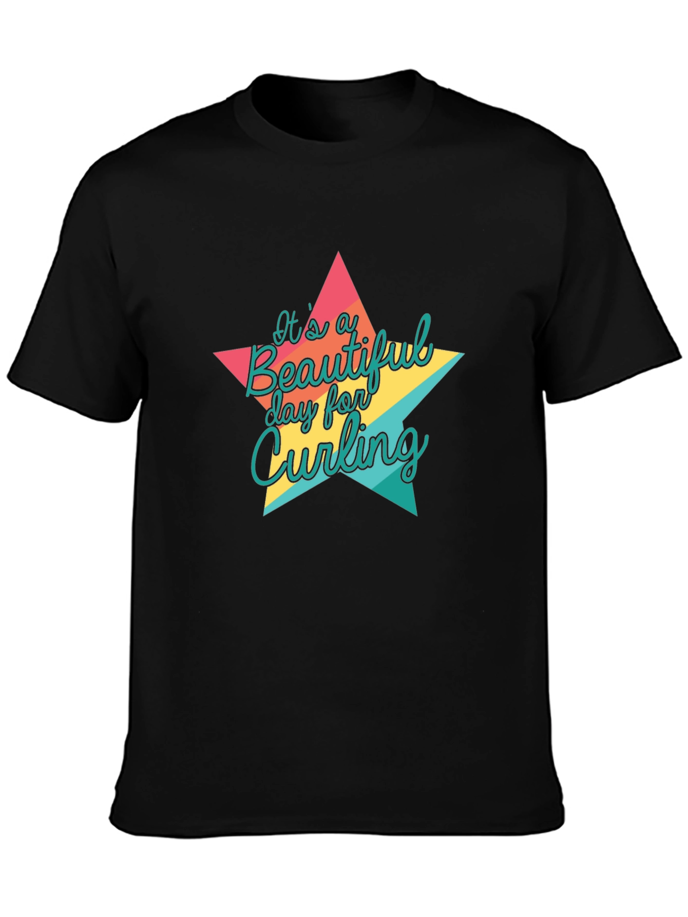 Curling Day Star Graphic Tee