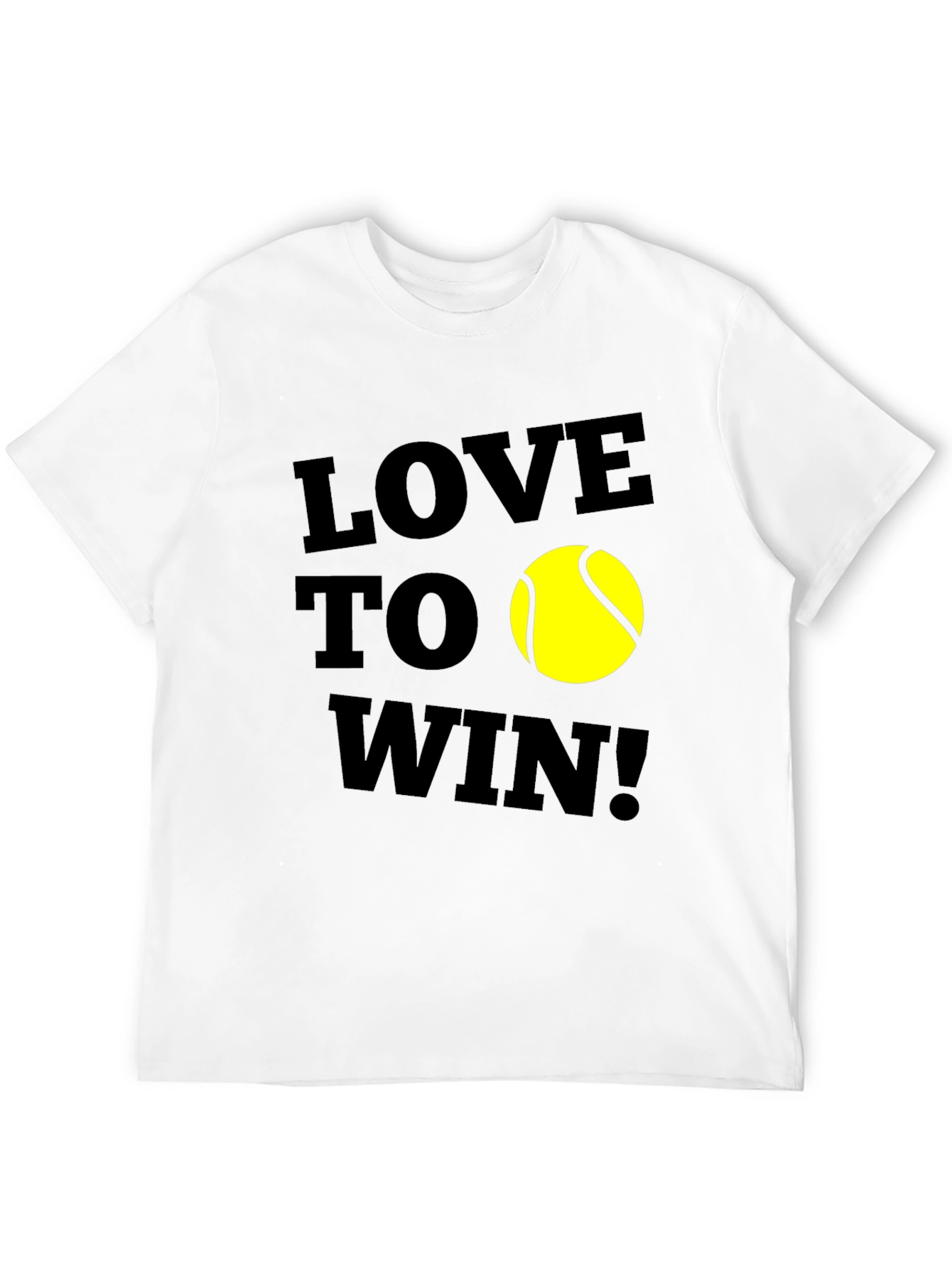 Love To Win! Tennis Graphic Tee - Black