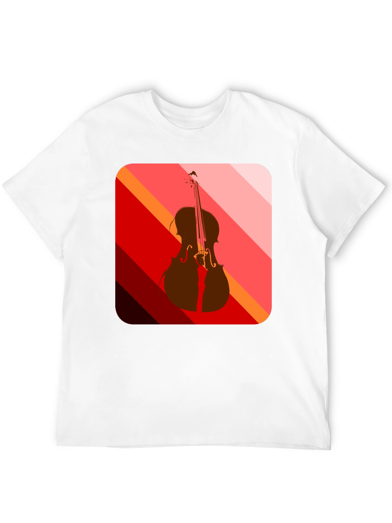 Abstract Cello Graphic Tee - Black