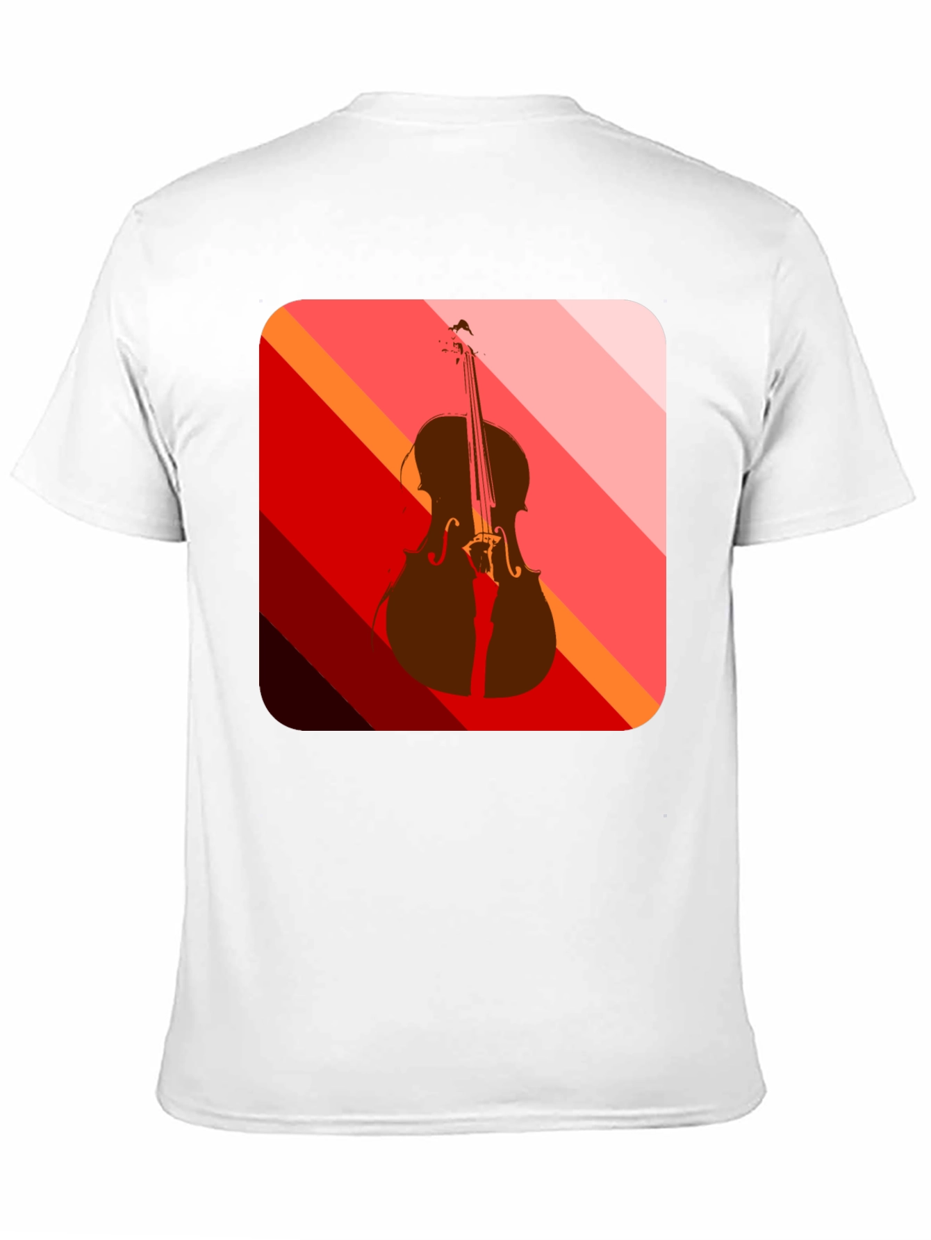 Abstract Cello Graphic Tee - Black