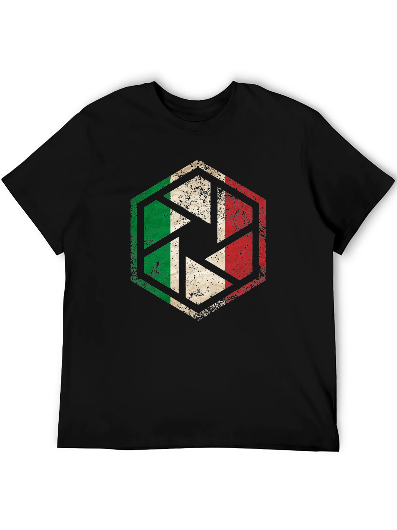 Italy Flag Camera Aperture Graphic T-Shirt