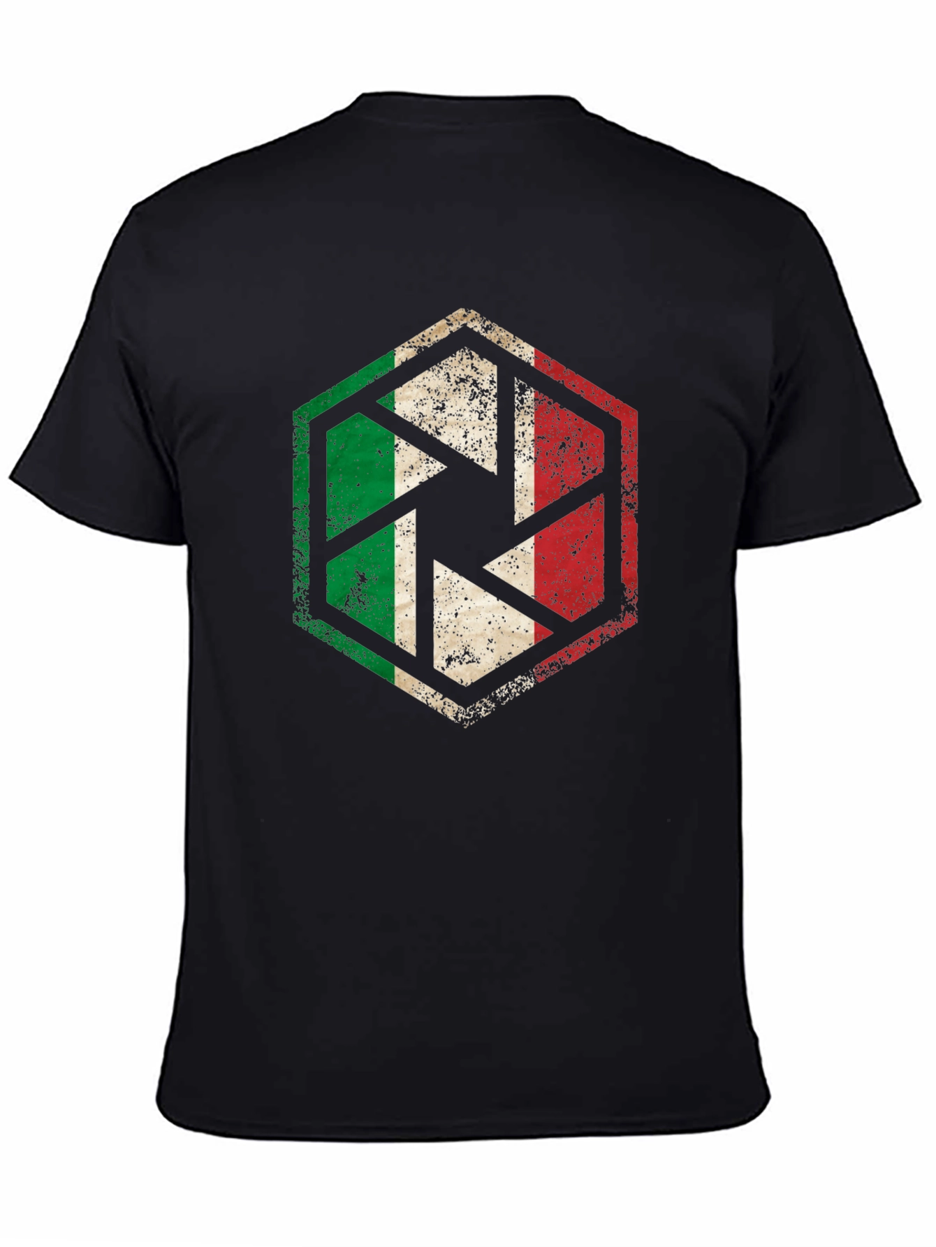 Italy Flag Camera Aperture Graphic T-Shirt