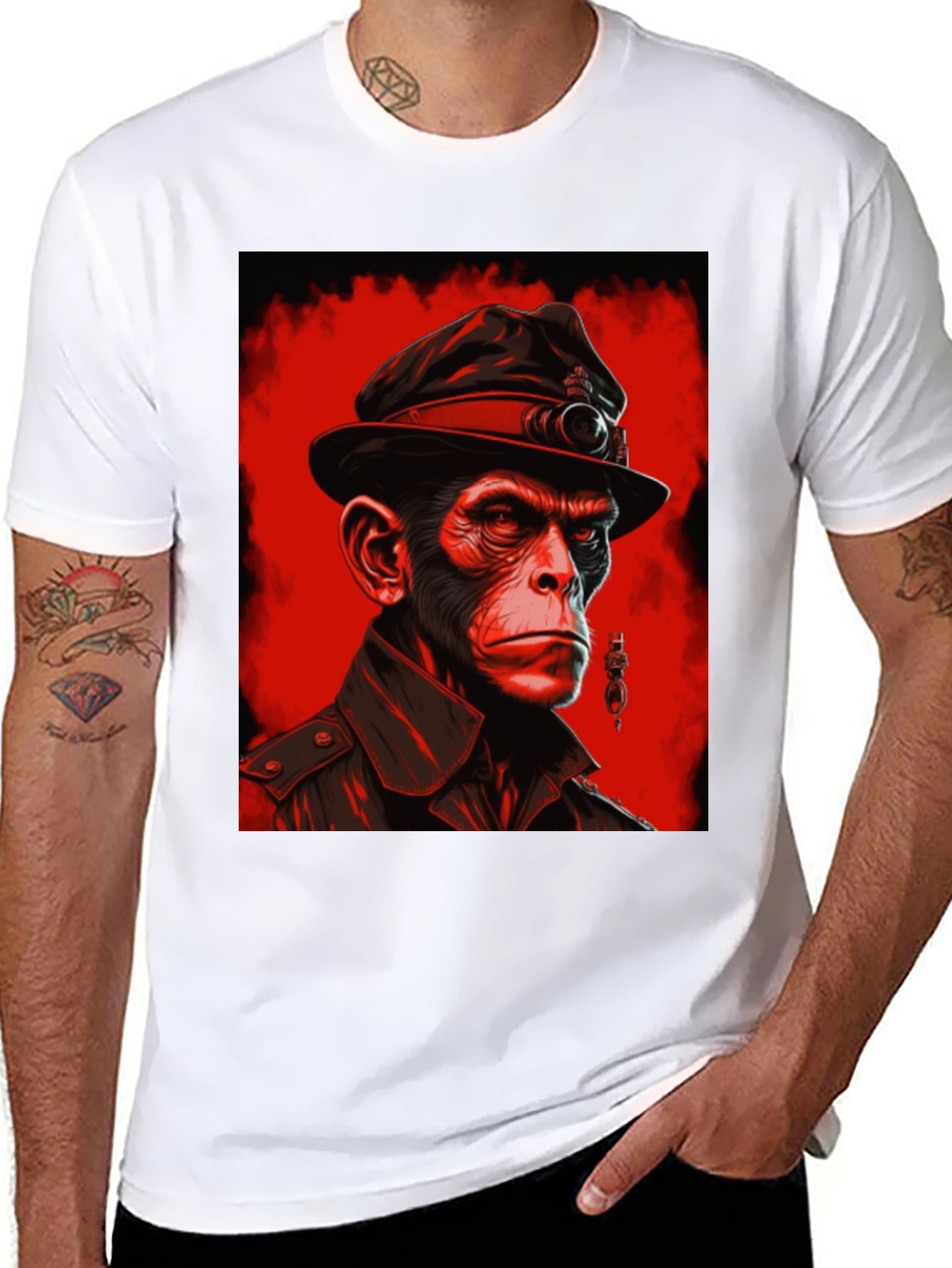Stylish Ape Portrait T-Shirt