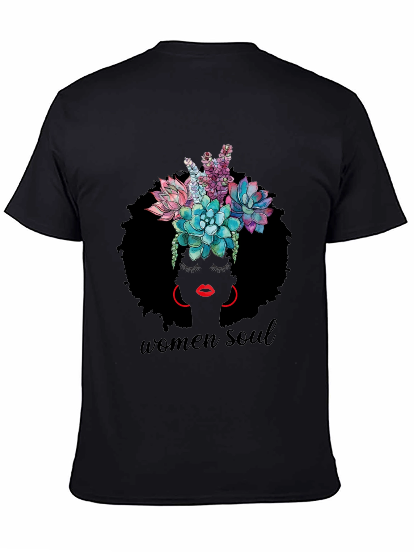 Women Soul Graphic Tee - Black