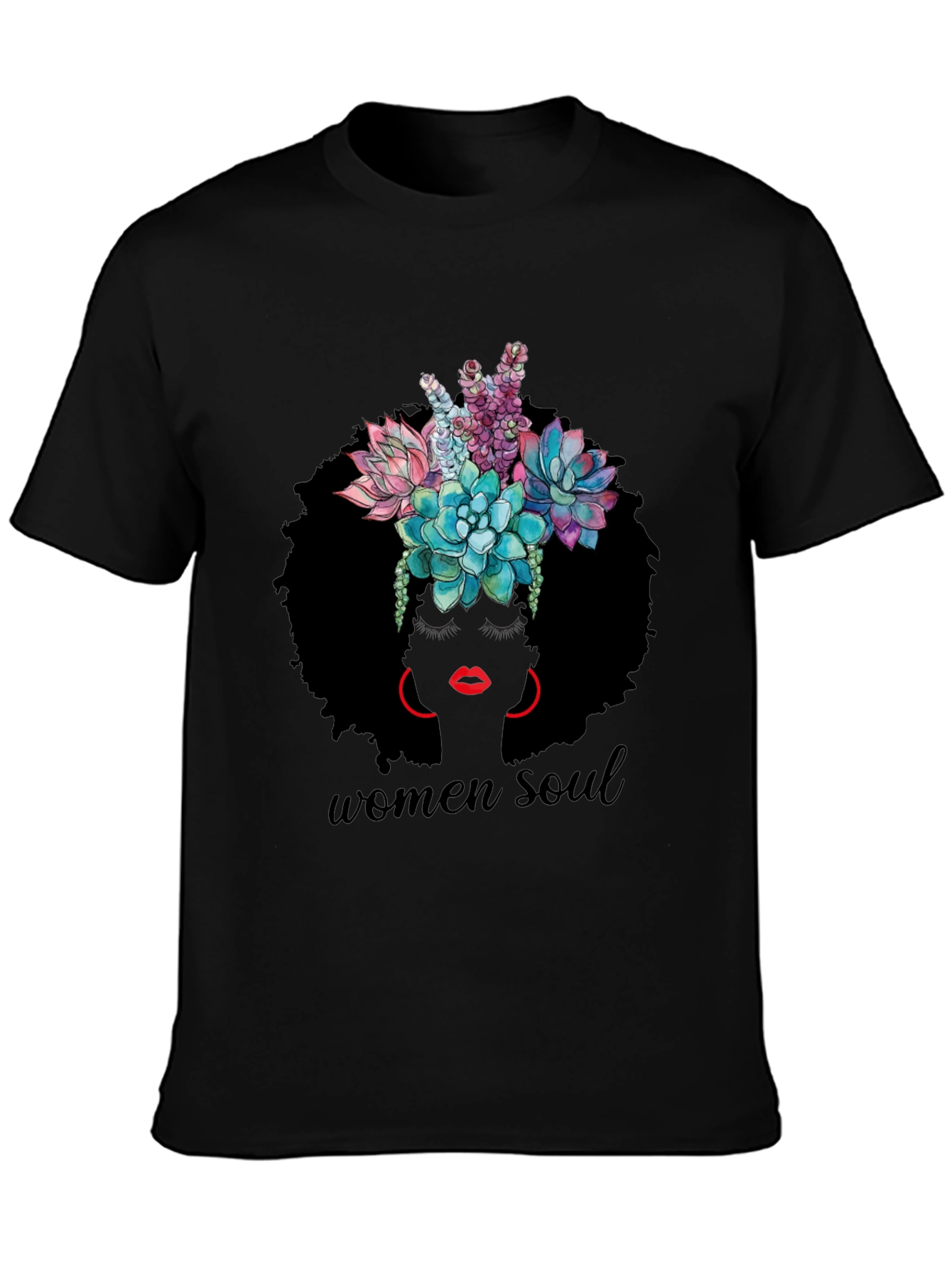 Women Soul Graphic Tee - Black