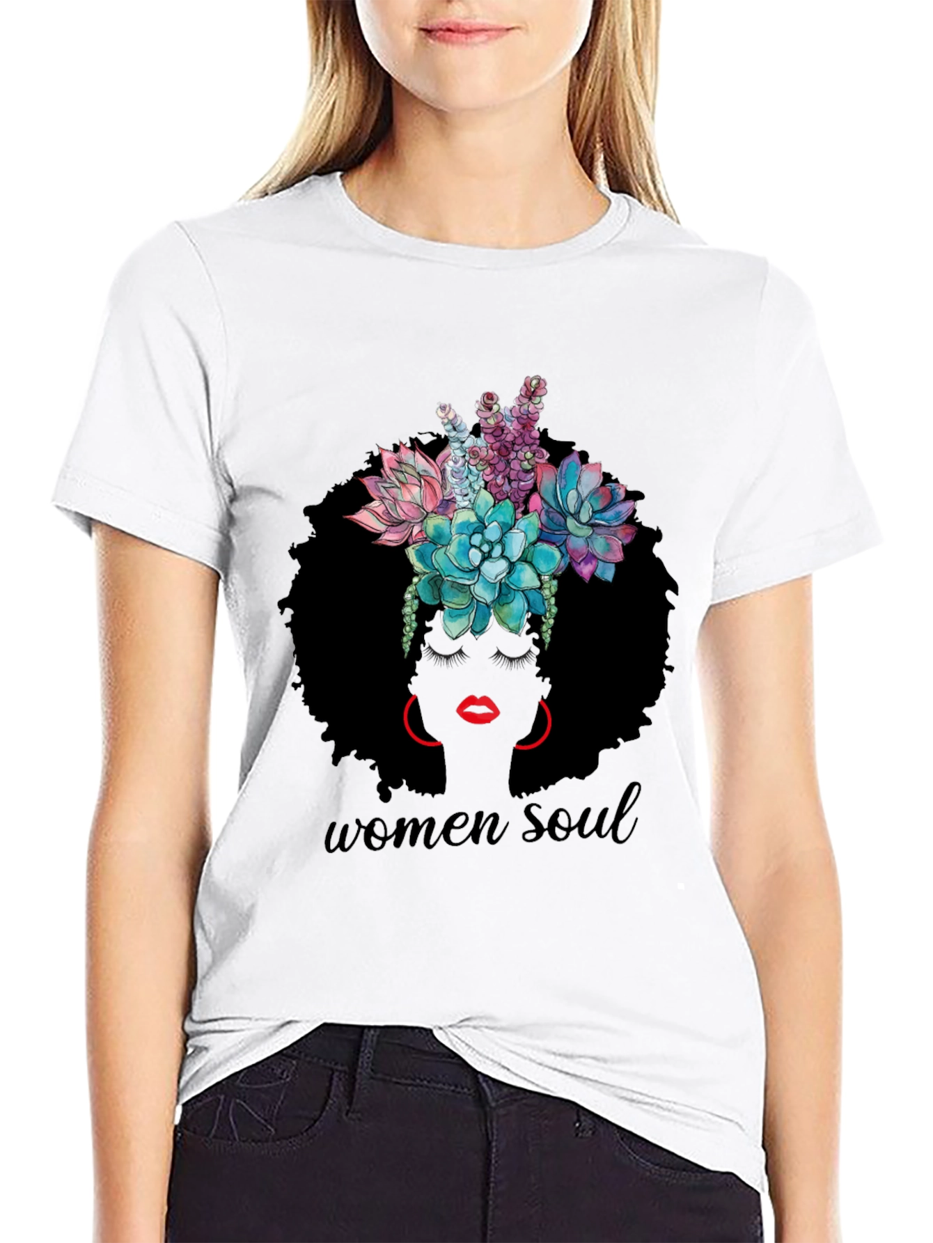 Women Soul Graphic Tee - Black
