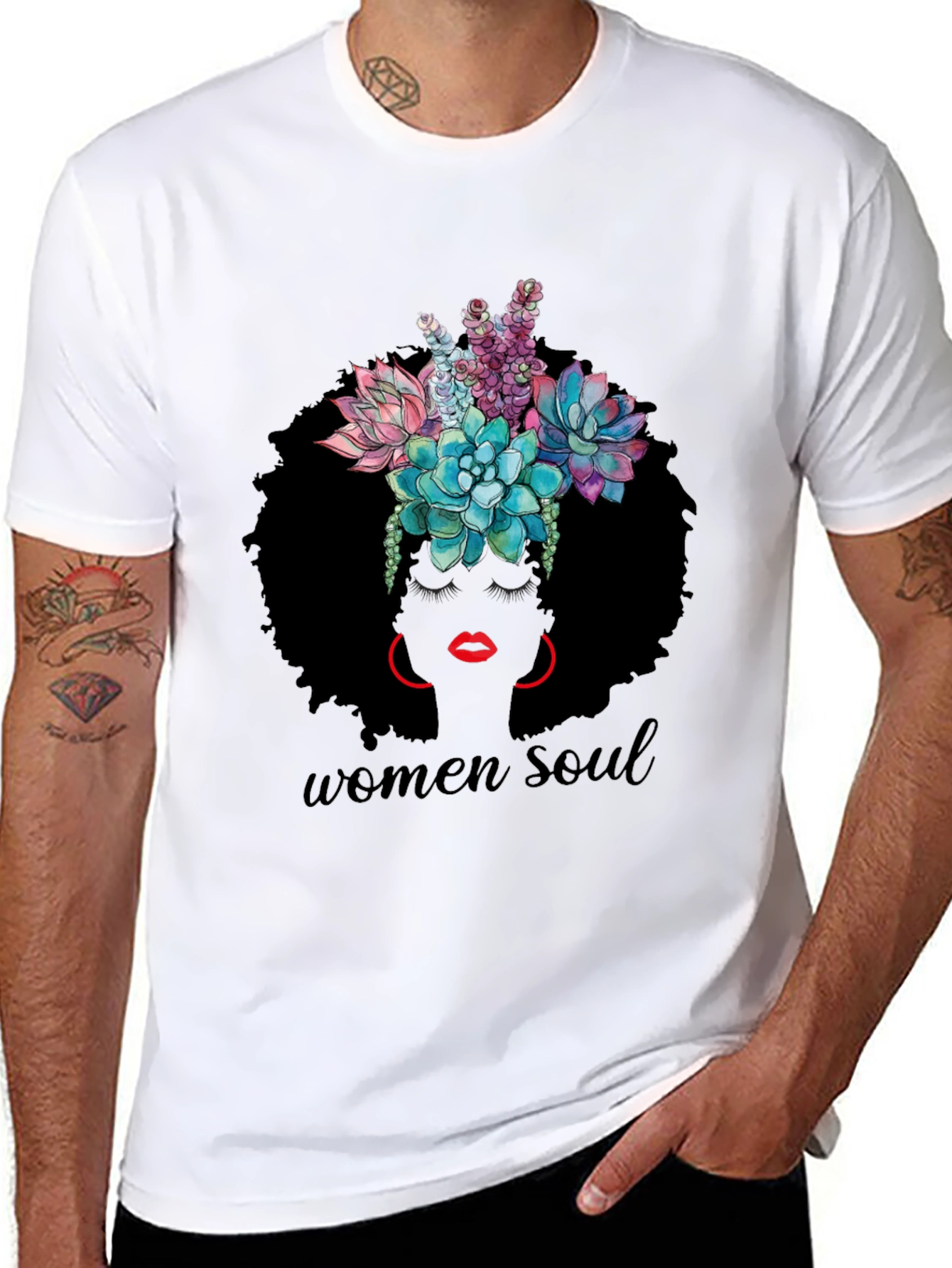 Women Soul Graphic Tee - Black