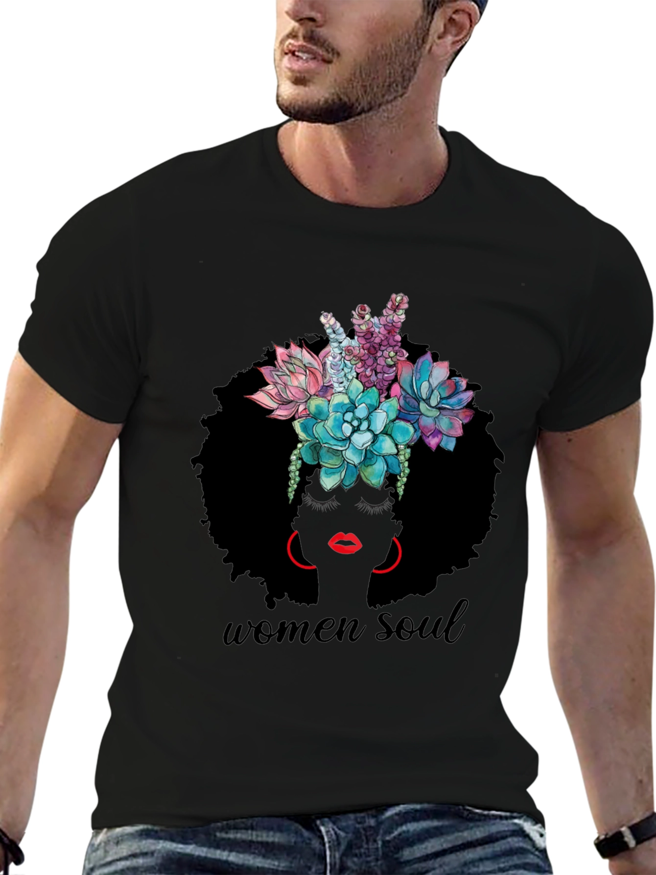 Women Soul Graphic Tee - Black