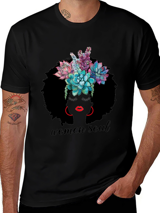 Women Soul Graphic Tee - Black