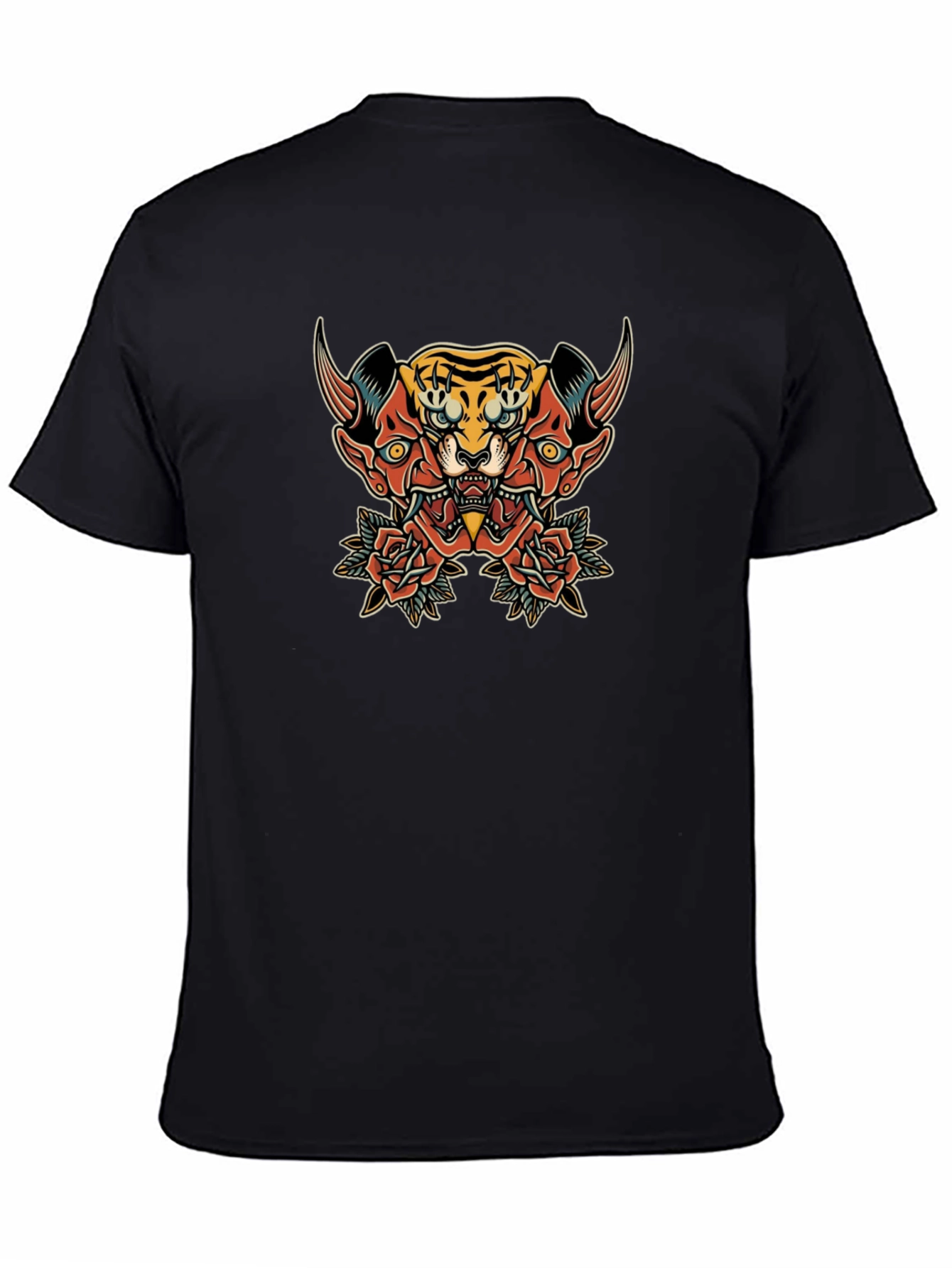 Tiger Oni Graphic Black T-Shirt