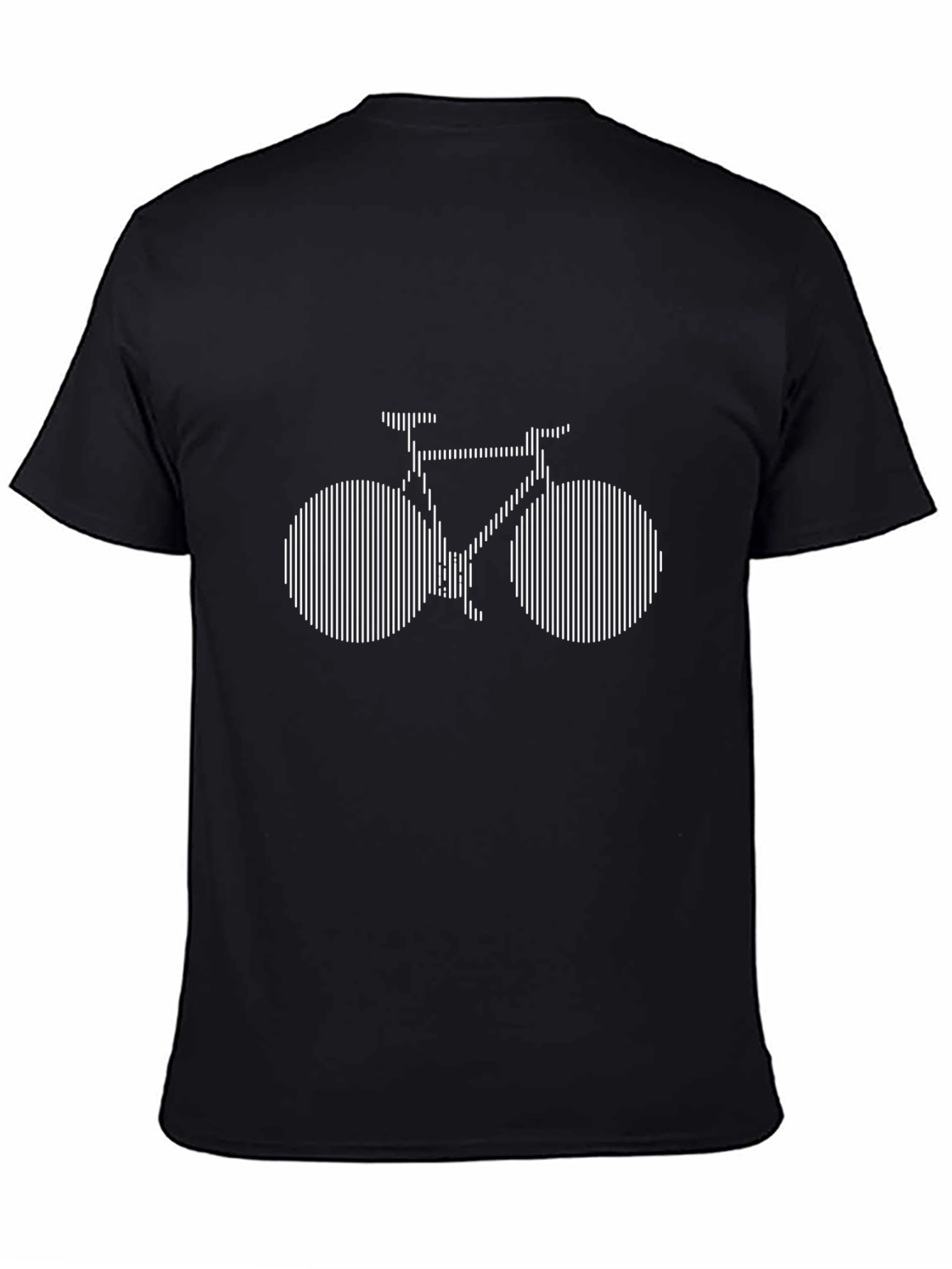 Optical Illusion Bicycle Graphic Tee - Black