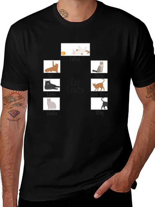 Cat Tricks Black T-Shirt