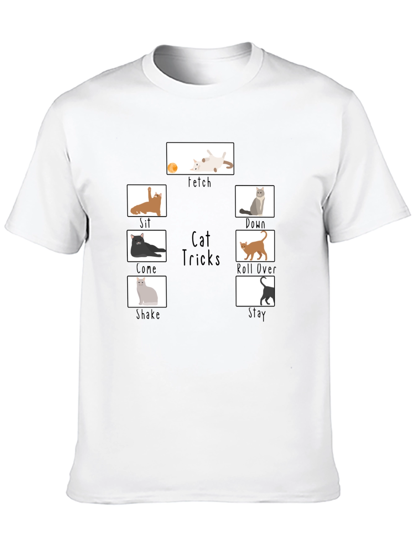 Cat Tricks Black T-Shirt