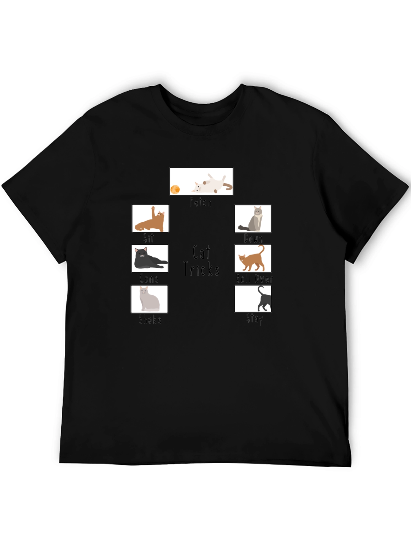 Cat Tricks Black T-Shirt