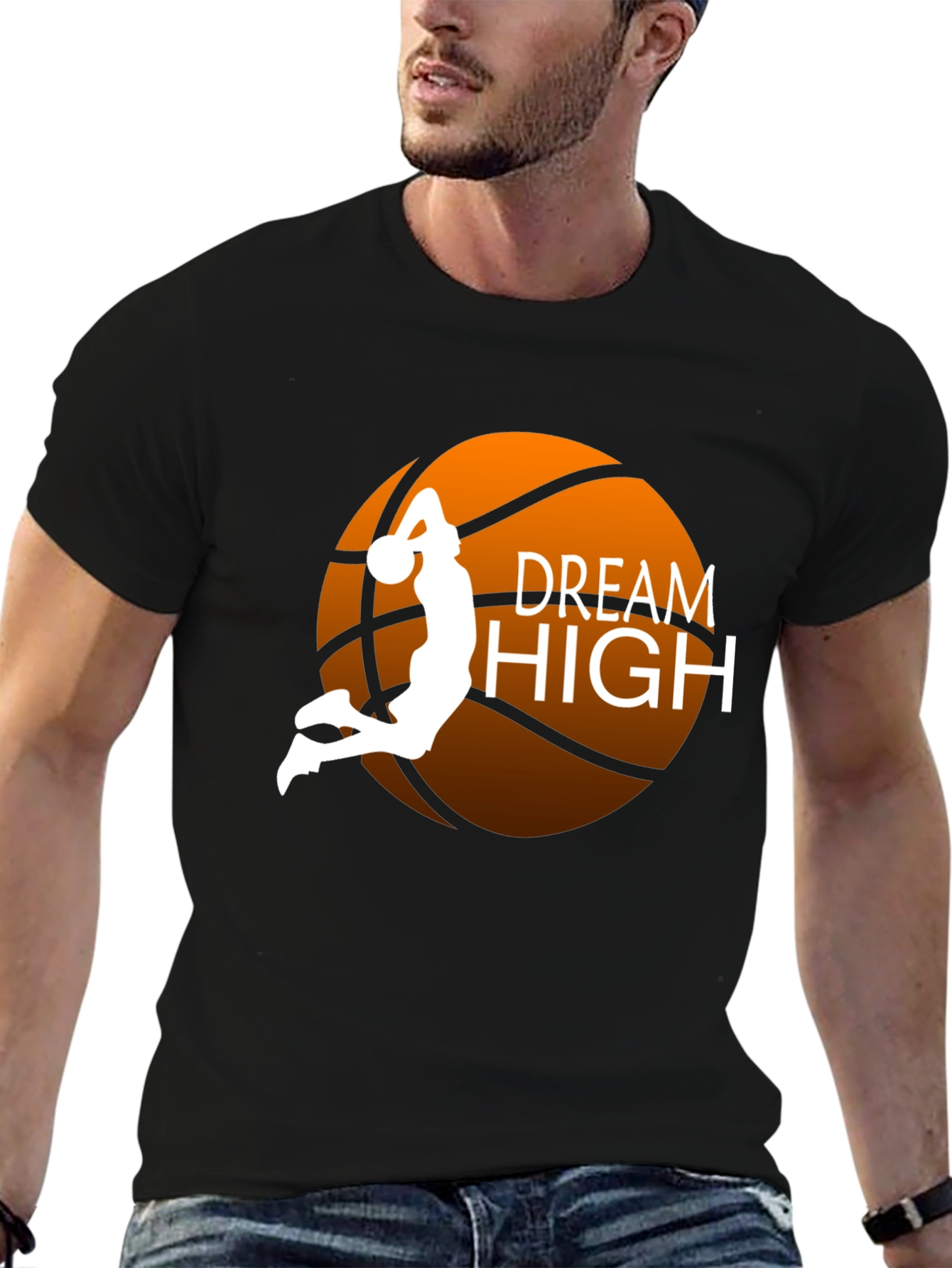 Dream High Basketball Graphic Tee - Stylish Comfort