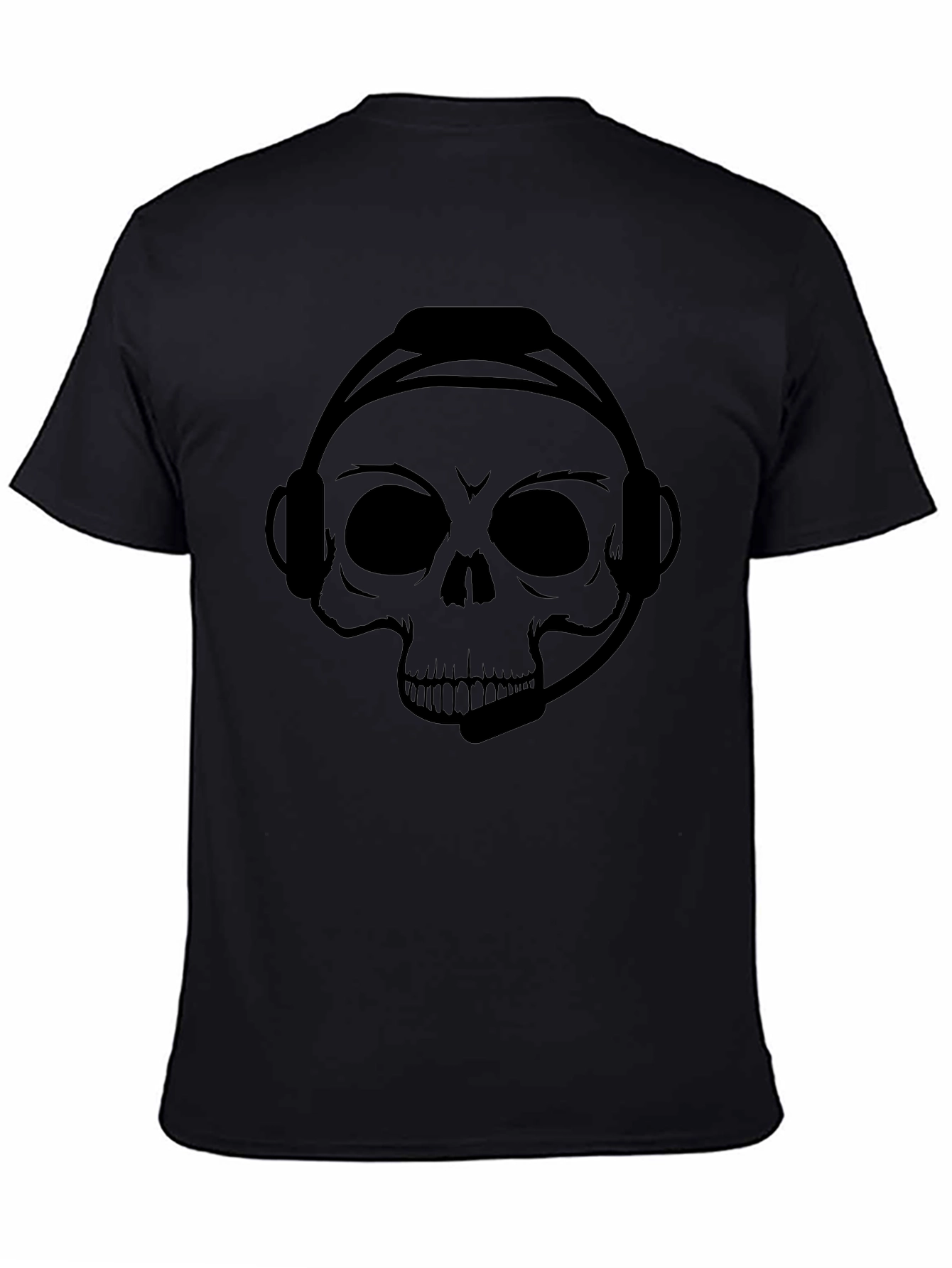 Skull Gaming Headset T-Shirt - Black