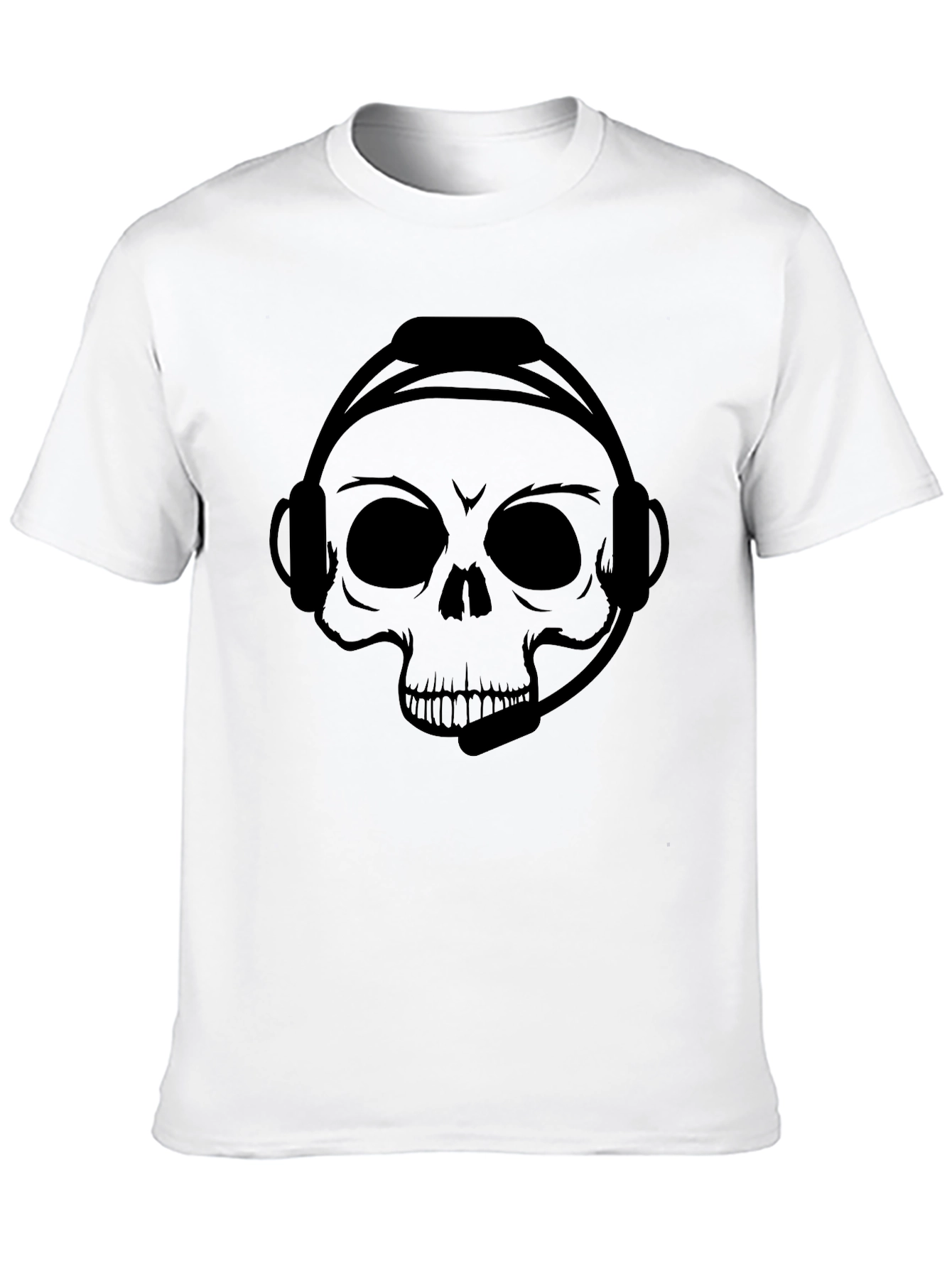Skull Gaming Headset T-Shirt - Black