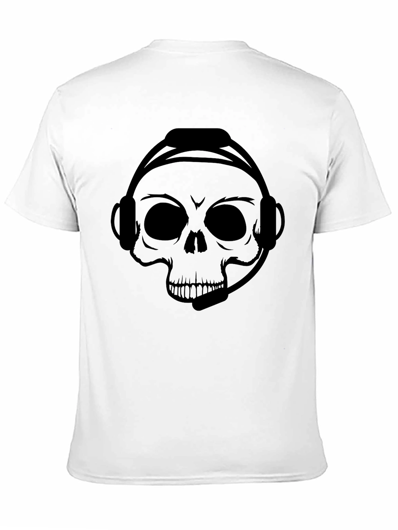Skull Gaming Headset T-Shirt - Black