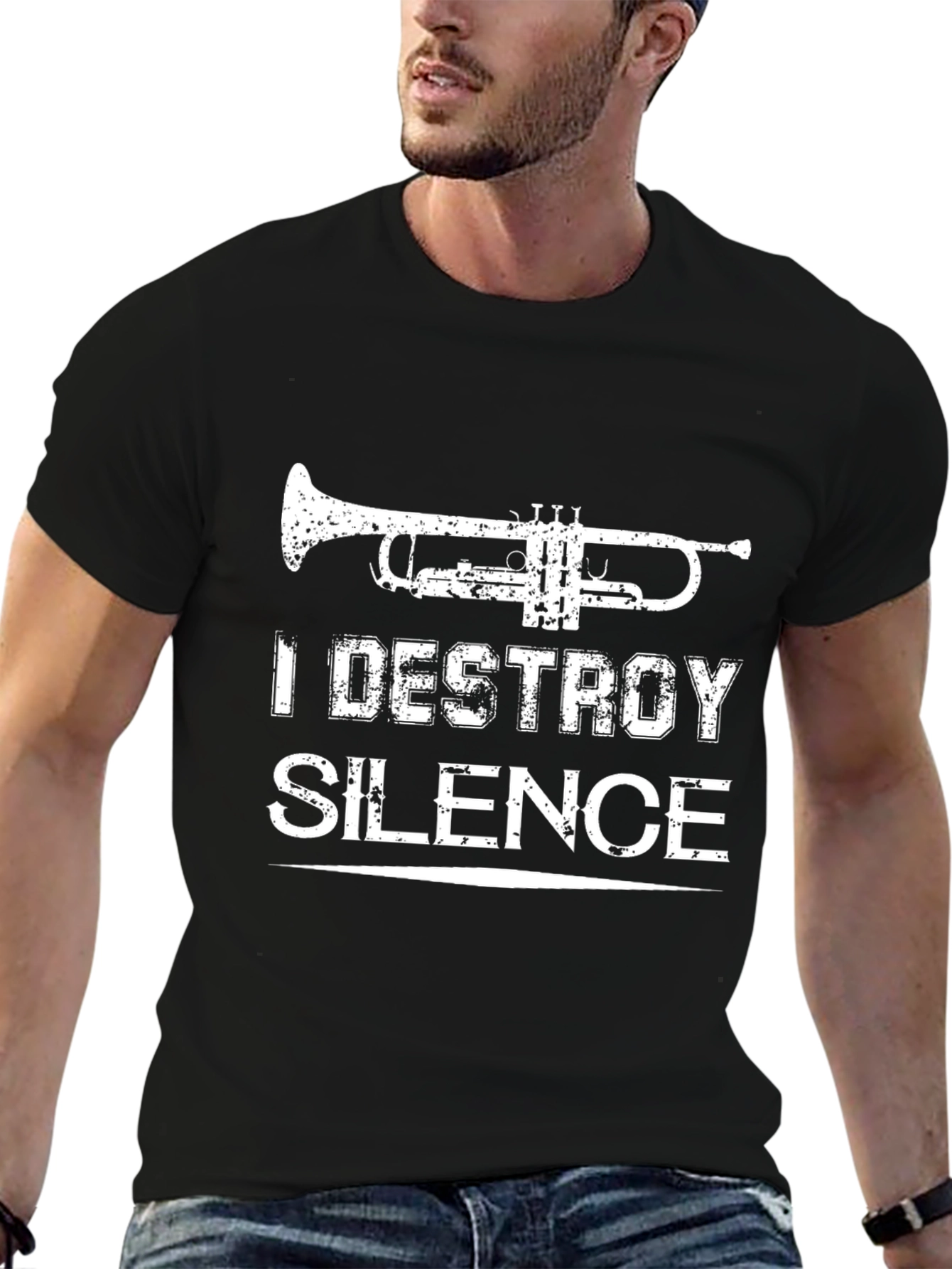 I Destroy Silence Trumpet T-Shirt