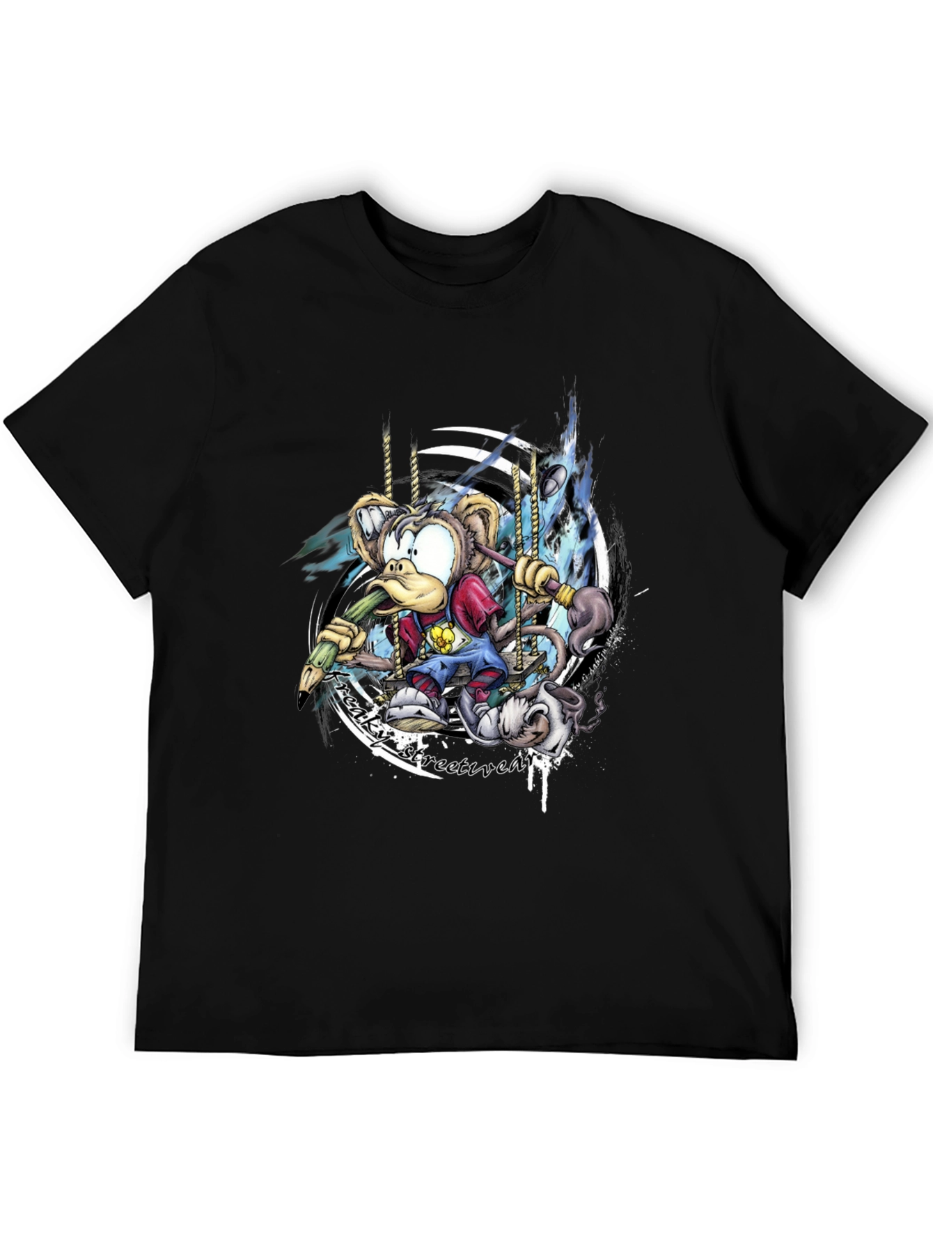 Cartoon Monkey Graphic T-Shirt