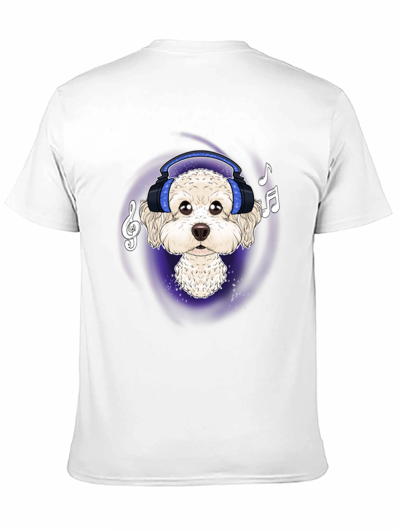 Dog DJ Graphic Tee - Stylish Black Cotton T-Shirt