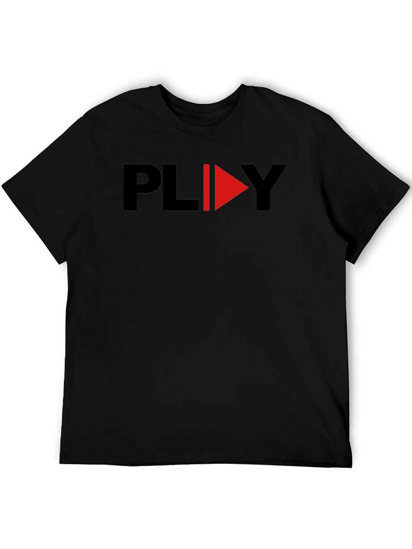 Play Graphic Black T-Shirt - Modern Design