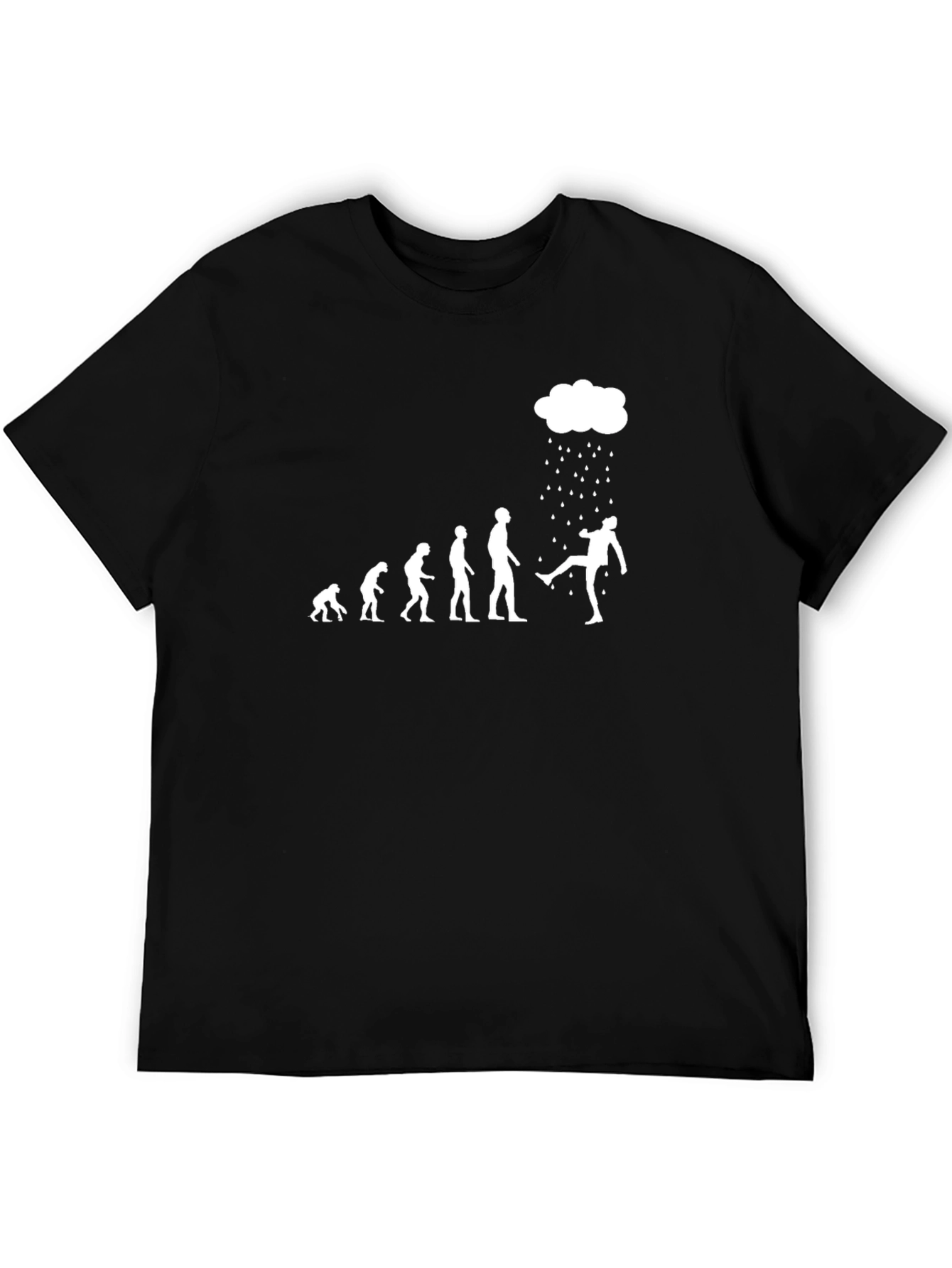 Funny Evolution of Man Rain Cloud T-Shirt