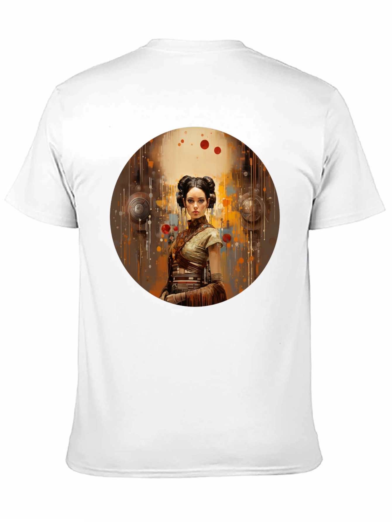 Sci-Fi Princess Graphic Tee - Soft Black Cotton Blend