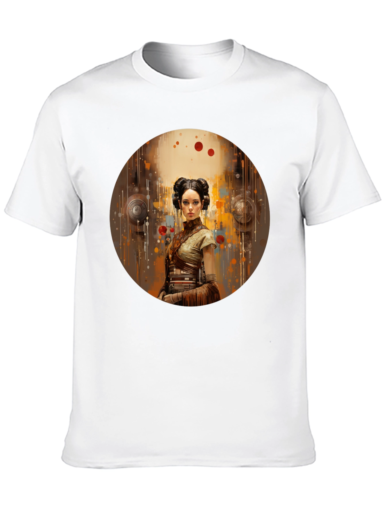 Sci-Fi Princess Graphic Tee - Soft Black Cotton Blend