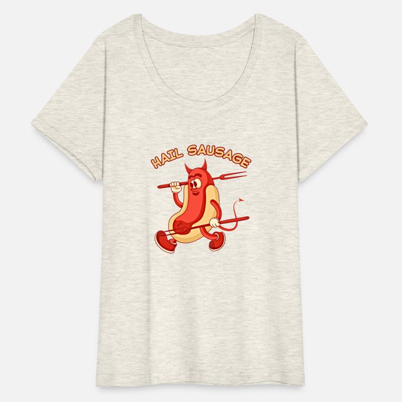 Hail Sausage Funny Hot Dog Satan Wiener Evil Food