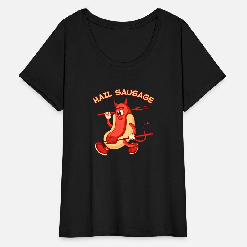 Hail Sausage Funny Hot Dog Satan Wiener Evil Food