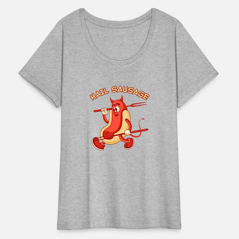 Hail Sausage Funny Hot Dog Satan Wiener Evil Food